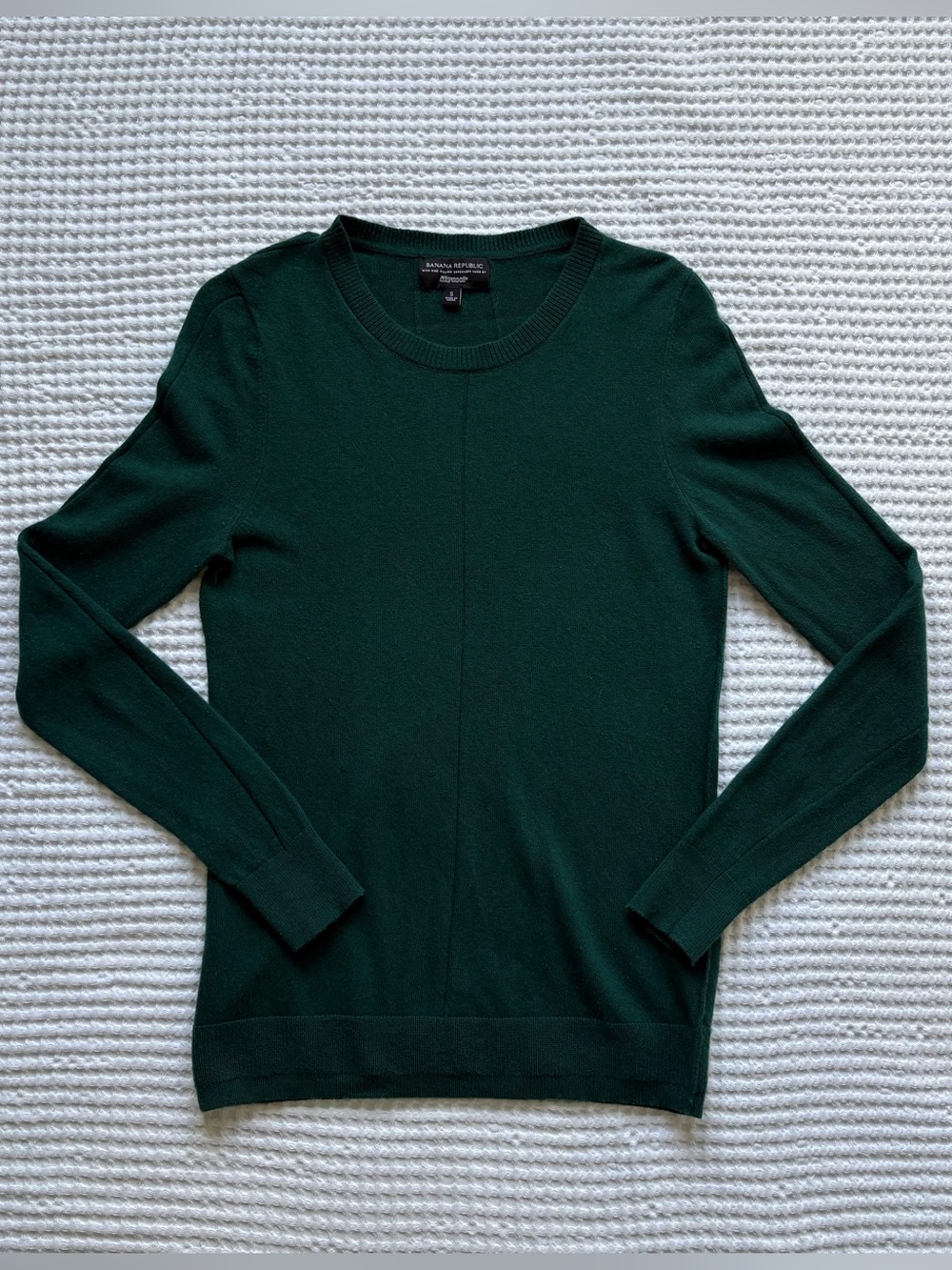 Banana Republic x Filpucci Merino Wool Cashmere Blend Sweater Dark Green S Flaw